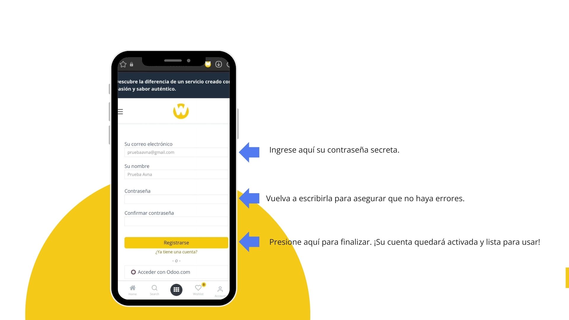 Paso 1.1: Cree su Contraseña Personal